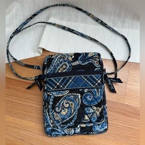 Vera Bradley Blue and Black Plaid Crossbody Bag